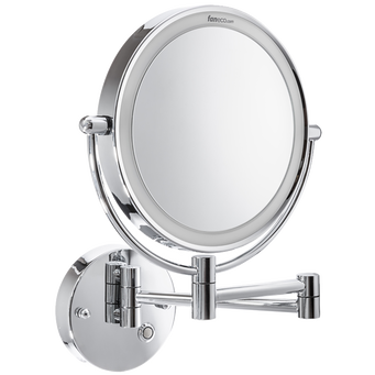 LED Badezimmerspiegel Faneco GARDA, verchromte Messingoberfläche